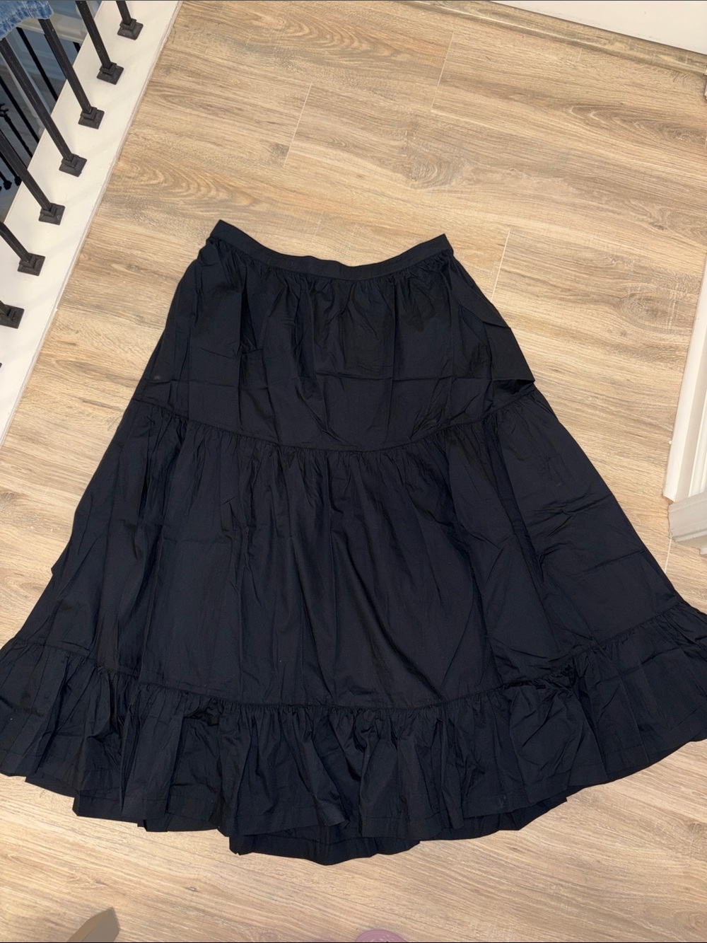 Abercrombie & Fitch Black Tiered Maxi Skirt